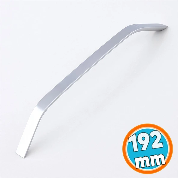 Mobilya Çekmece Mutfak Dolabı Dolap Kulpları Kulbu Kulpu Krom Gümüş Metal Kulp 192 mm - 19.2 cm ürün görseli