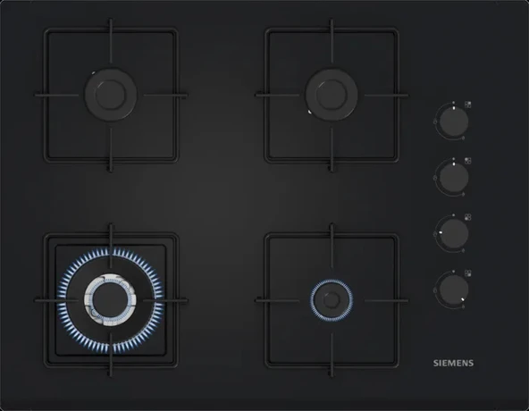 Siemens EO7C6HP30O iQ300 Gazlı Ocak 67 cm Sert Cam, Siyah ürün görseli 1