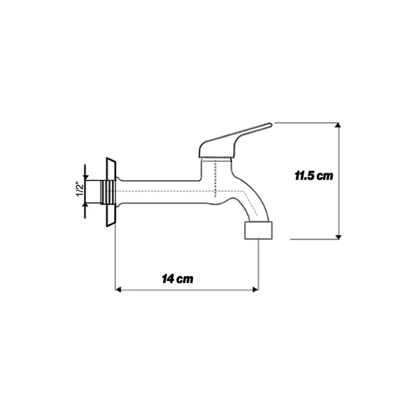 Aç Kapa Musluk Lavabo Banyo Mutfak Musluğu Bahçe Çeşmesi Klasik Uzun Musluk Tek Çıkışlı Batarya - Resim 3