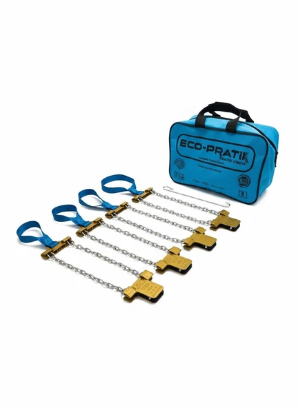 Eko Pratik Kar Pençesi 6' lı çantalı Premium Kar zinciri (Genel Uyumluluk - Resim 2