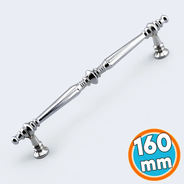 Mobilya Çekmece Mutfak Dolabı Dolap Kulpları Kulbu Kulpu Krom Krom Metal Kulp 160 mm - 16 cm ürün görseli