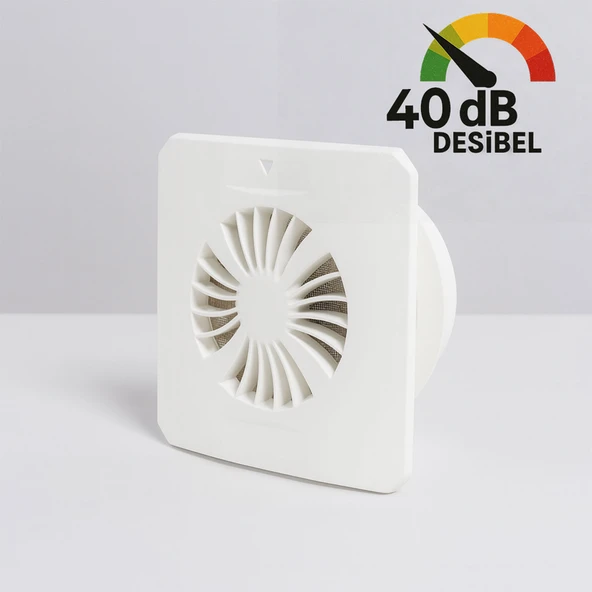 Banyo WC Tuvalet Havalandırma Fanı Duvar Tipi Aspiratör Mutfak Hava Süper Sessiz Aspiratör 120 mm ürün görseli