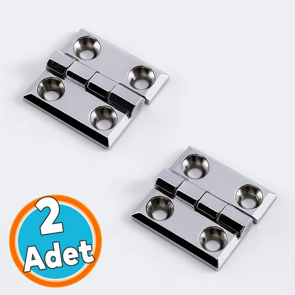 2 ADET 60x60 mm Gümüş Metal Yaprak Menteşe Kapi Pencere Dolap Mobilya Kapak Menteşe Bağlantı ürün görseli