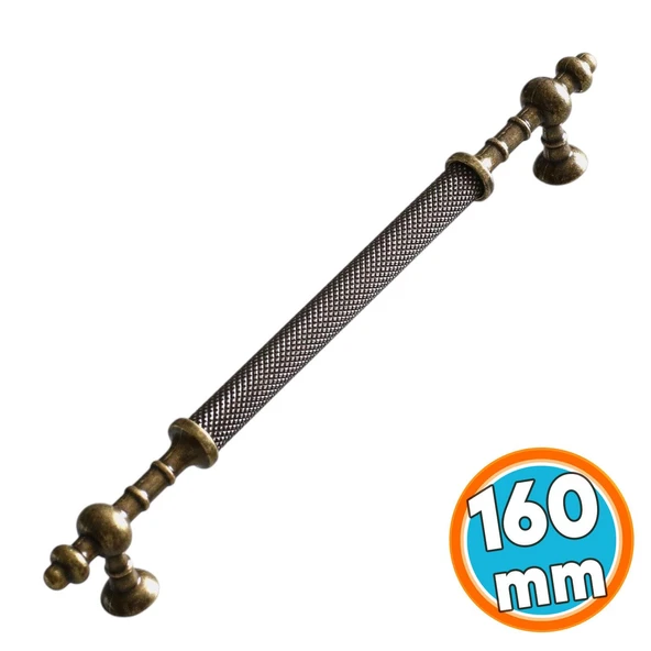 Mobilya Mutfak Çekmece Dolap Dolabı Kulpu Kulbu Kulpları Eskitme Antik Sarı Metal 160 mm ürün görseli