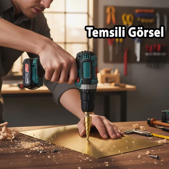 Profesyonel 4-12 mm Kademeli Matkap Ucu Titan Kaplama Metal Sac Delme HSS Konik Step Drill - Resim 4