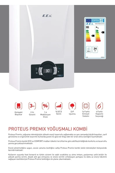 Proteus Premix 42 Kw Hm Dg Erp 36.120 Kcal/h Yoğuşmalı Kombi - 3
