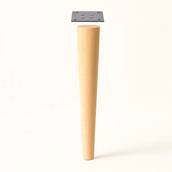 Masa Ayağı Ham Ahşap Doğal Boyasız Bağlantı Aparatlı Mobilya Kanepe Sehpa Ayakları Bohem 75 cm ürün görseli