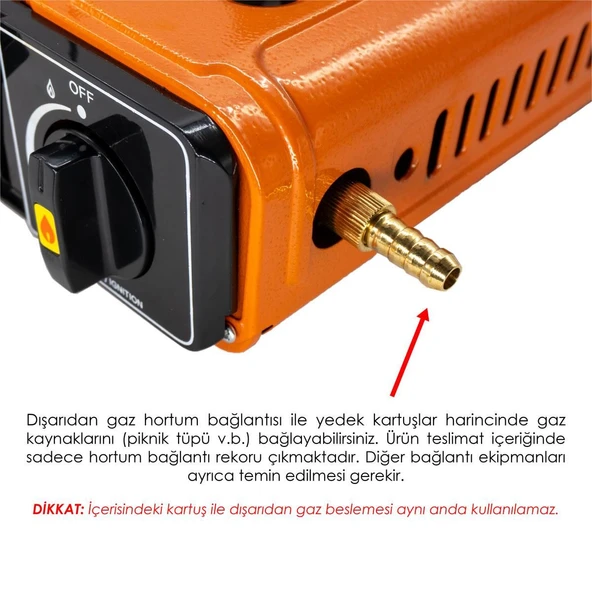 Rox Camping Tekli Portatif Kamp Ocağı 153ROX0189-Turuncu - 3