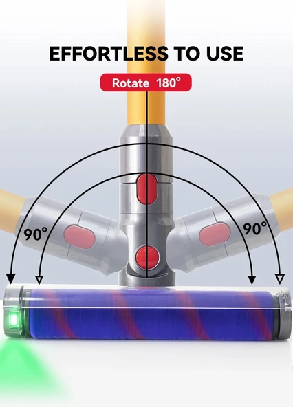 Dyson ile uyumlu V15 V12 V11 V10 V8 V7 Lazer Işıklı Turbo Başlık Elektrikli Süpürge Aksesuarları - Resim 5