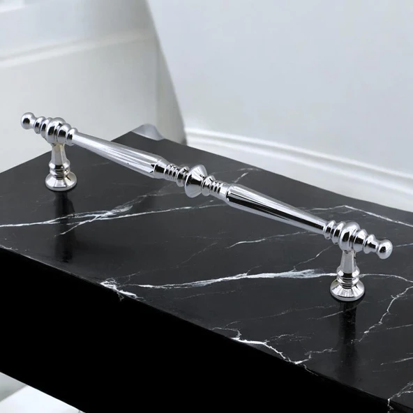 Mobilya Çekmece Mutfak Dolabı Dolap Kulpları Kulbu Kulpu Krom Krom Metal Kulp 160 mm - 16 cm - Resim 3