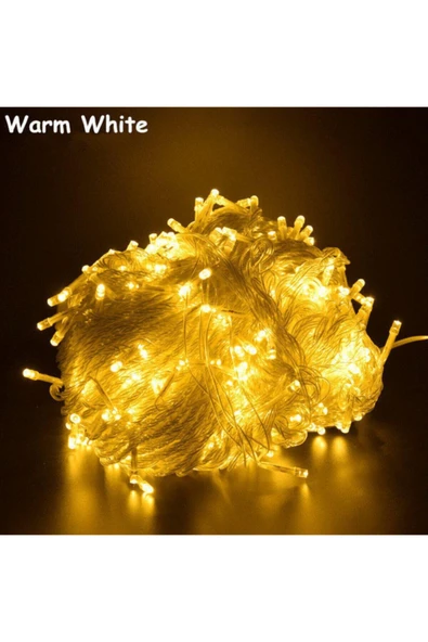 Parti 100 Ledli Fişli Led, Dekor Lambası Animasyonlu 10m Günışığı Yılbaşı Ağacı Işığı 10m ürün görseli 1