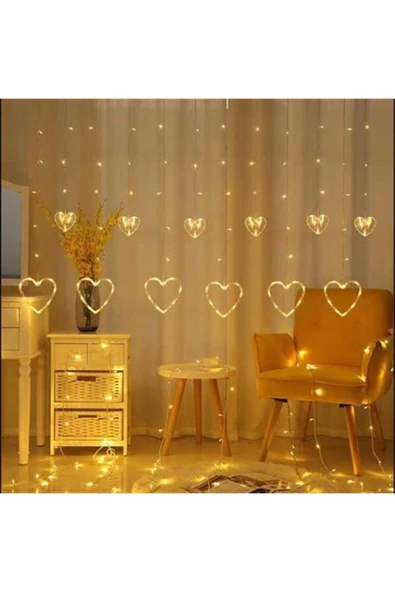 Dekoratif Kalpli Saçak Ip Perde Led Işık Aydınlatma Günışığı - Resim 3