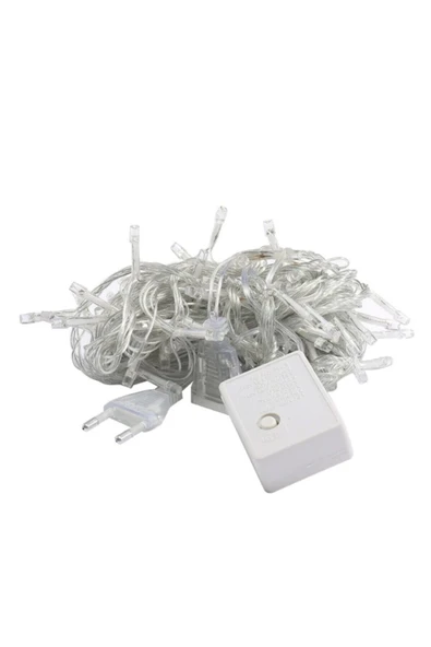 100 Ledli Fişli, Dekor Lambası 10m Beyaz Yılbaşı Ağacı Işığı 10m - Resim 2