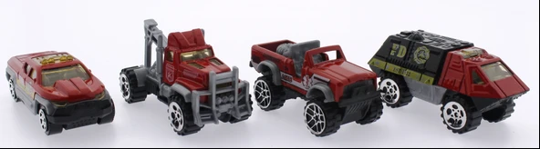 4'Lü Die Cast İtfaiye Seti - Resim 2