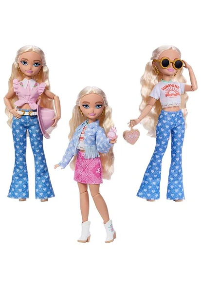Barbie Dream Besties Festival Kombinleri Malibu Bebek ve Aksesuarları JGH87 - 3