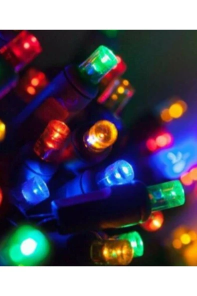 Fişli Led Rengarenk Yılbaşı Çam Ağacı Işığı 10 m led - Resim 3