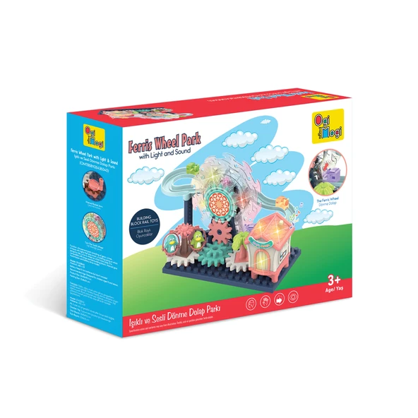 Ogi Mogi Toys Işıklı ve Sesli Dönme Dolaplı Penguenli Lunapark Oyun Seti - Resim 7