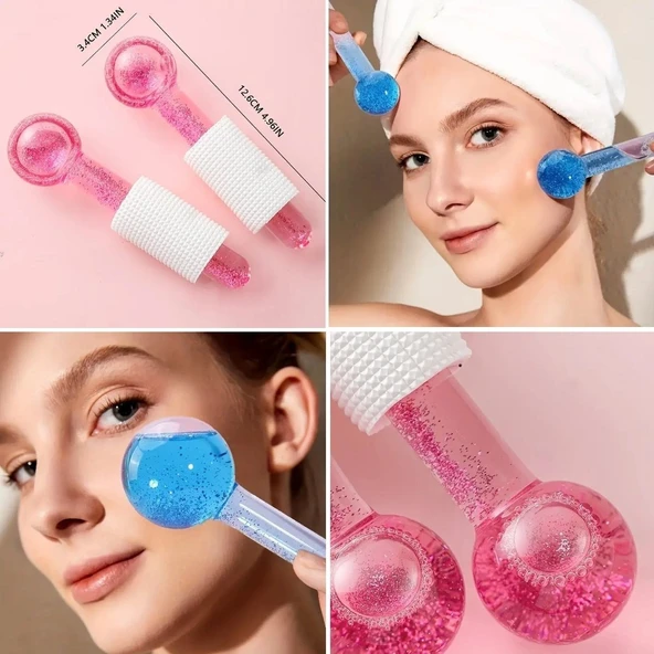 Northcity Buz Küre Yüz ve Göz Soğuk Masaj ve Terapi Topu Leke Önleyici Cilt Bakımı Göz Altı Terapi Toprı - 2