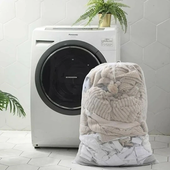 Northcity Büyük Boy File Çamaşır Torbası 80x100 cm Hassas Yıkama Filesi Yorgan Perde Nevresim Yıkama Torbası ürün görseli