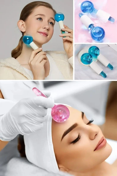 Northcity Buz Küre Yüz ve Göz Soğuk Masaj ve Terapi Topu Leke Önleyici Cilt Bakımı Göz Altı Terapi Toprı - 7