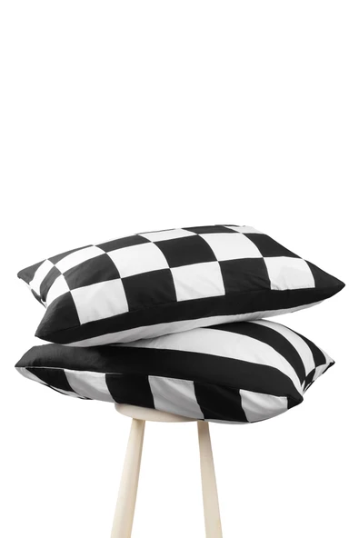 Cozy Home Mono Çift Taraflı Yastık Kılıfı Code Siyah 50x70 - Resim 3