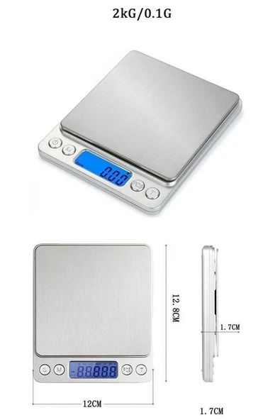 Northcity Dijital Hassas Mutfak Terazisi Hassas Tartı 2000 Gr01 Gr Hassasiyet - 8