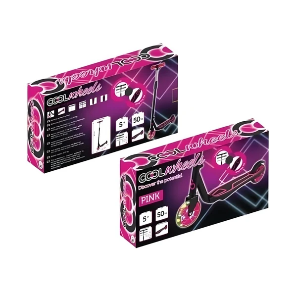 Cool Wheels 5+ Yaş Pembe Işıklı 2 Tekerlekli Çocuk Scooter - Resim 2