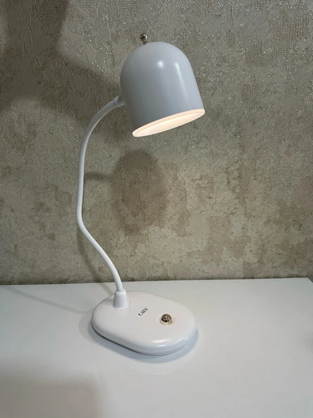 CATA Şarjlı Ledli BERLİN Masa Lambası BEYAZ 3 Renk Işık Abajur (Beyaz 6500k / Kırık Beyaz 4000k / Günışığı (Sarı)3200k) - 8