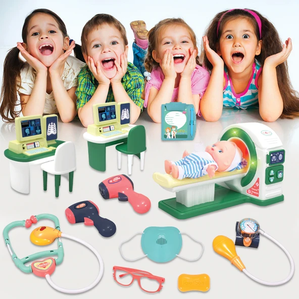 Ogi Mogi Toys Işıklı ve Sesli Bilgisayarlı Tomografi Makinesi Medikal Oyun Seti - Resim 5