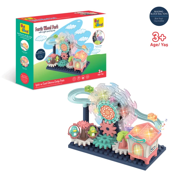 Ogi Mogi Toys Işıklı ve Sesli Dönme Dolaplı Penguenli Lunapark Oyun Seti ürün görseli