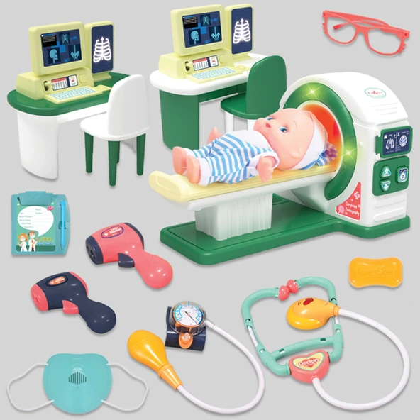 Ogi Mogi Toys Işıklı ve Sesli Bilgisayarlı Tomografi Makinesi Medikal Oyun Seti - Resim 3