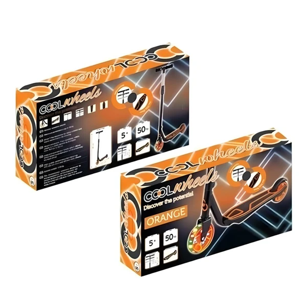 Cool Wheels 5+ Yaş Turuncu Işıklı 2 Tekerlekli Çocuk Scooter - Resim 2