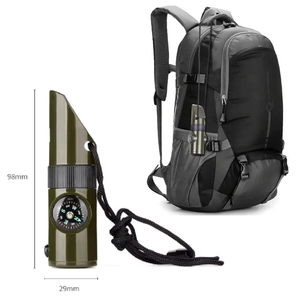 Northcity 7si 1arada Acil Durum DüdüğüEl Feneri TermometrePusuBüyüteçDepoma Bölmeli Kampçı Düdüğü - 4