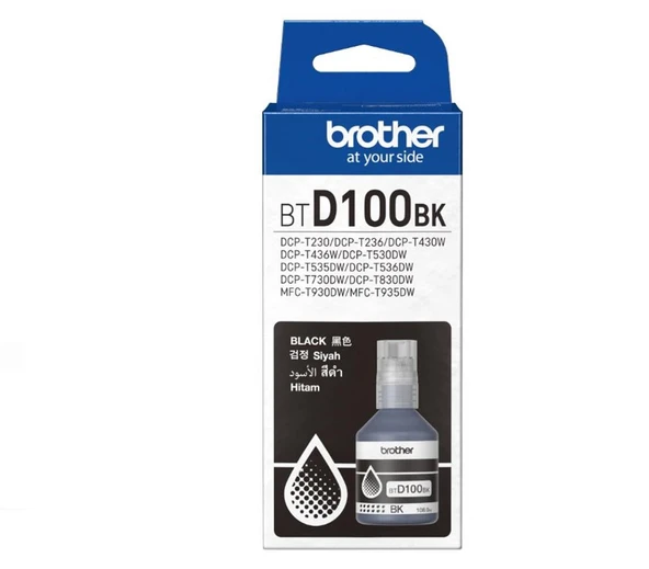 Brother BTD100BK Black Siyah 7.500 Sayfa Şişe Mürekkep DCP-T230-T430-T530-T730-T830  MFC-T930-T935 ürün görseli
