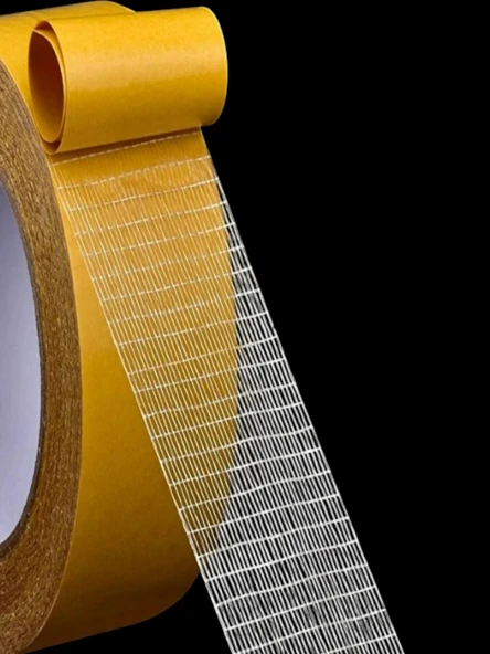 İnce Güçlü Yapışkanlı Fileli Çift Taraflı Bant 0.5mm x 40mm x 20metre (Sökülebilir ve İz Bırakmaz) - 2