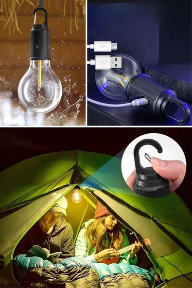 Northcity Şarj Obilen 3 Farklı Mod LEDli Kendiliğinden Asma Kancalı KampDış Cephe mbası - 7