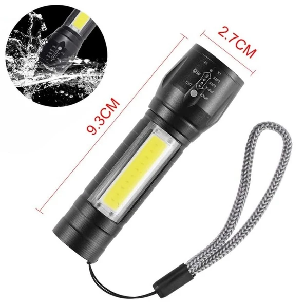 Northcity Sor Kutulu Mini El Feneri Taşınabilir LED Kamp ve Acil Durum El mbası - 5