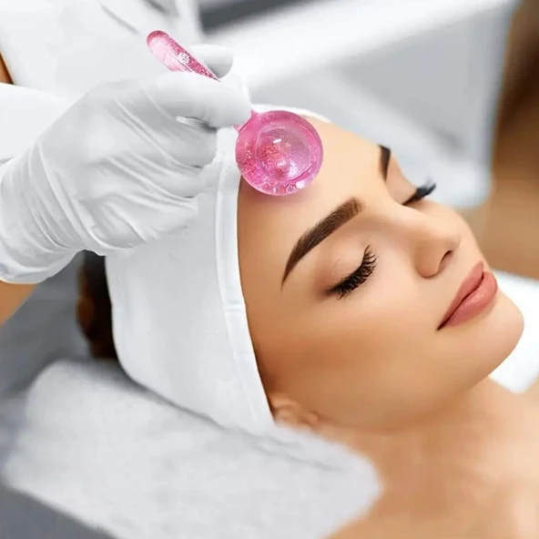 Northcity Buz Küre Yüz ve Göz Soğuk Masaj ve Terapi Topu Leke Önleyici Cilt Bakımı Göz Altı Terapi Toprı - 3