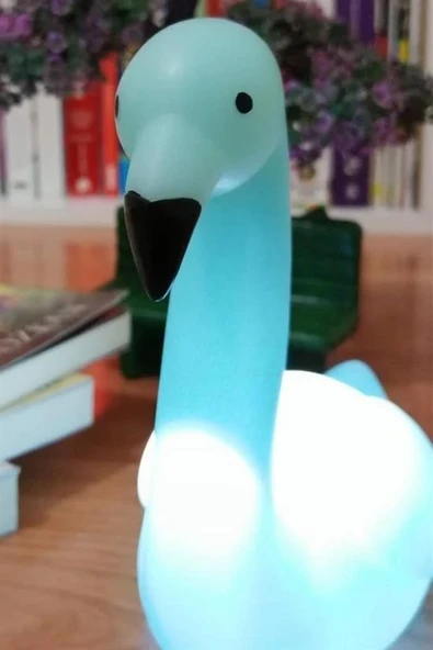 Northcity Dekoratif Işık Altında Renk Değiştiren pilli Kuğu Gece mbası - 4