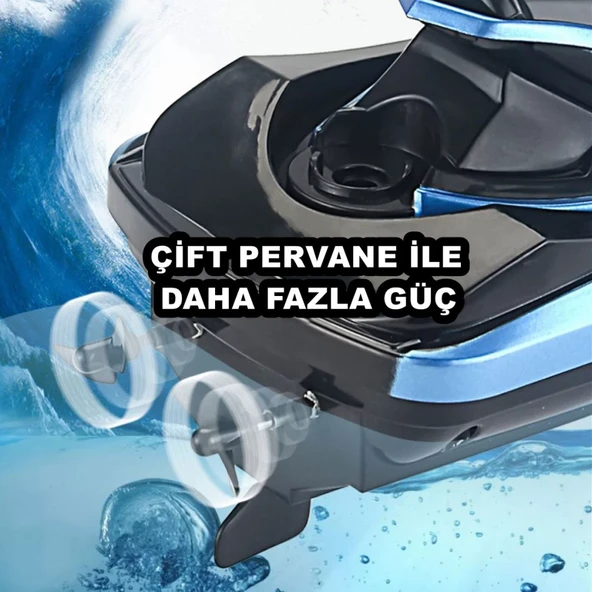 Motorboat 2.4 Ghz Kumandalı Full FonNessiWorldiyon Jet Ski - Resim 5