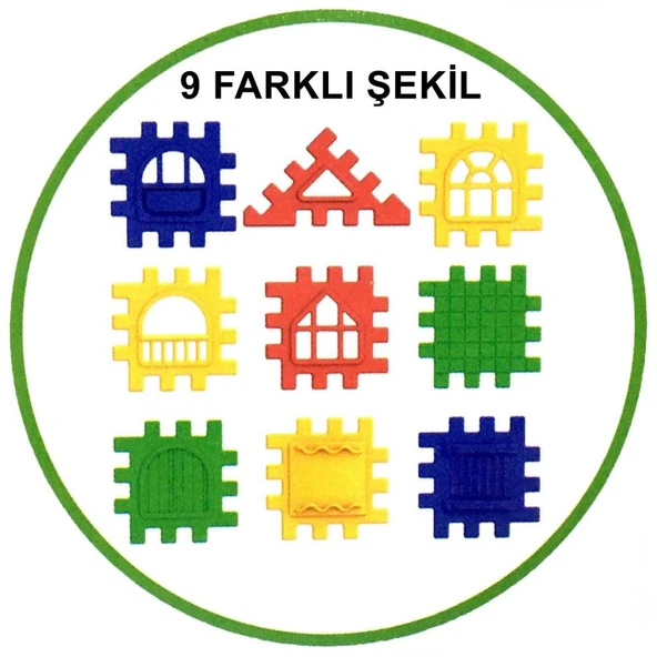 Puzzle City 3D Yapı ve Tasarım Blokları 64 Parça - 3