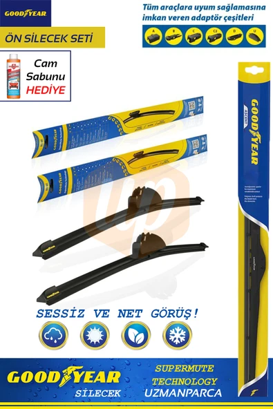 Good Year Volvo C70 2007-2013 SuperMute 2'li Muz Tipi Ön Silecek Seti