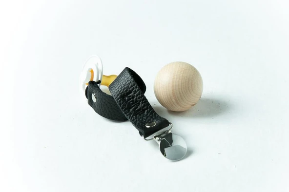 Bitkisel Boyalı Emzik Askısı Charcoal - Resim 4