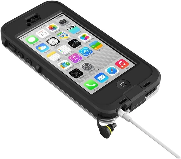 Lifeproof Nüüd İphone 5c Korumalı Kılıf Siyah/Şeffaf (Su Geçirmez) - Resim 4