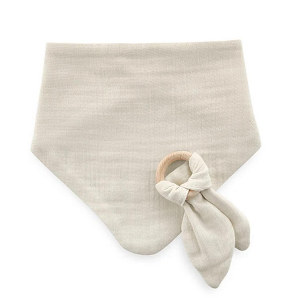 Ahşap Diş Kaşıyıcılı Bürümcük Müslin Önlük 736 Ekru ürün görseli