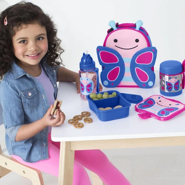Skip Hop Zoo Paslanmaz Çelik Termos 325 ml Kelebek - Resim 3