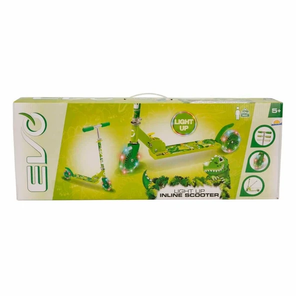 Evo 2 Tekerlekli Katlanabilir Dino Inline Işıklı Scooter - 4