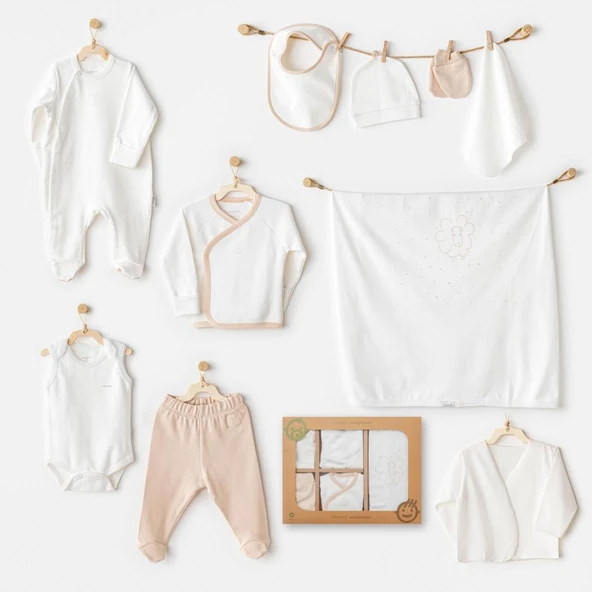 NessiWorld AC25731 Organic Line 10'Lu Hastane Çıkışı Ekru