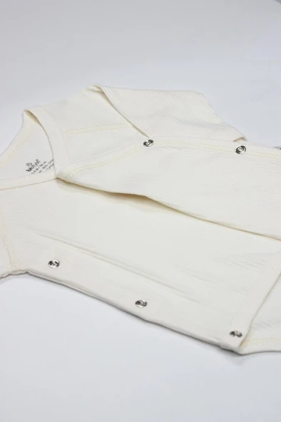 NessiWorld Organic Modal Flying Balloons Kruvaze Uzun Kol Body BS17121 Ekru - Resim 2