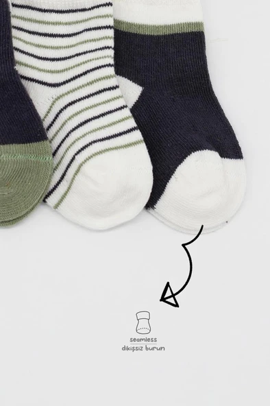 NessiWorld 3'Lü Penye Erkek Soket Çorap BS10111 Antrasit - Resim 3